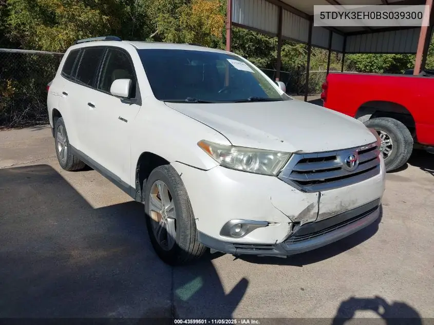 5TDYK3EH0BS039300 2011 Toyota Highlander Limited V6