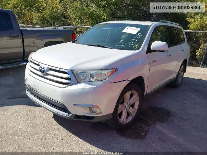 5TDYK3EH0BS039300 2011 Toyota Highlander Limited V6