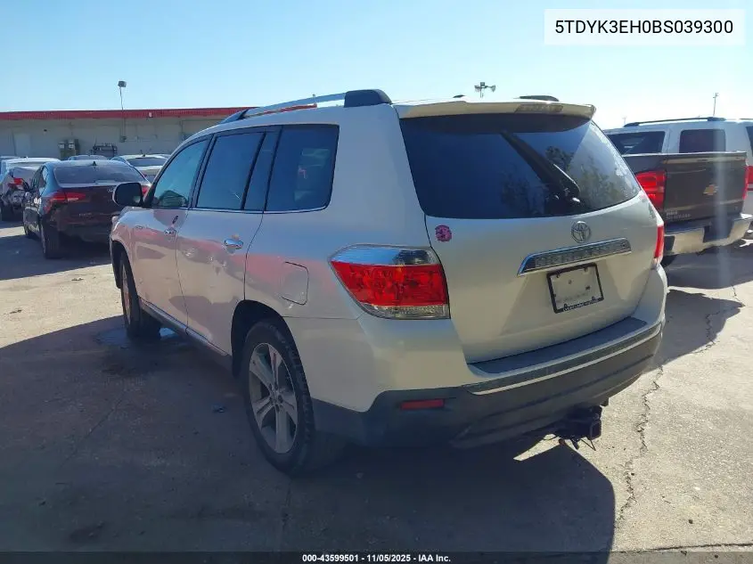 5TDYK3EH0BS039300 2011 Toyota Highlander Limited V6
