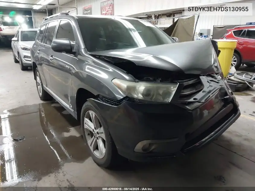 5TDYK3EH7DS130955 2013 Toyota Highlander Limited V6
