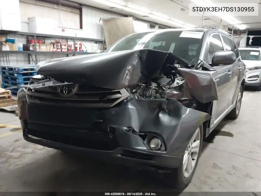 5TDYK3EH7DS130955 2013 Toyota Highlander Limited V6