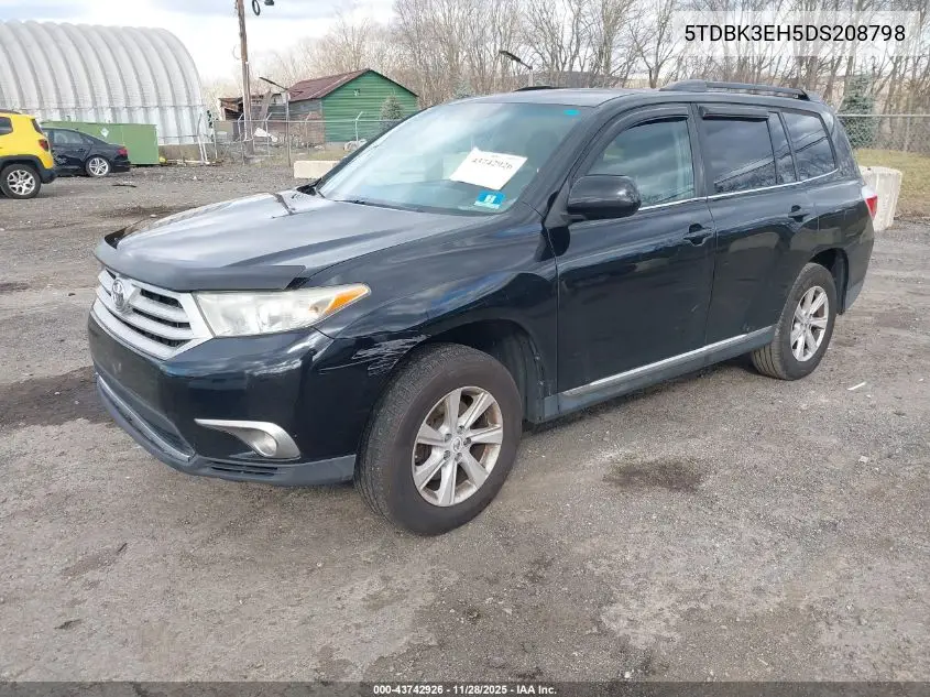 5TDBK3EH5DS208798 2013 Toyota Highlander Se V6