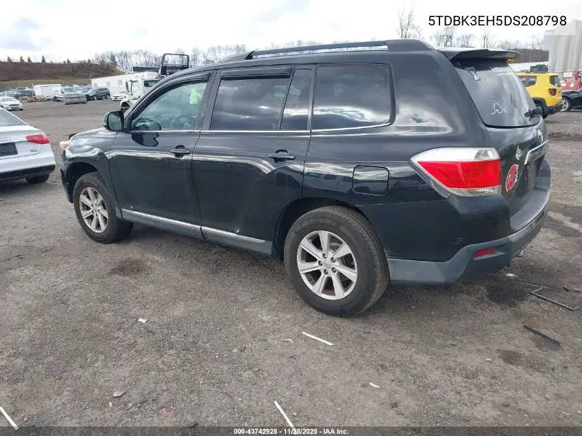5TDBK3EH5DS208798 2013 Toyota Highlander Se V6