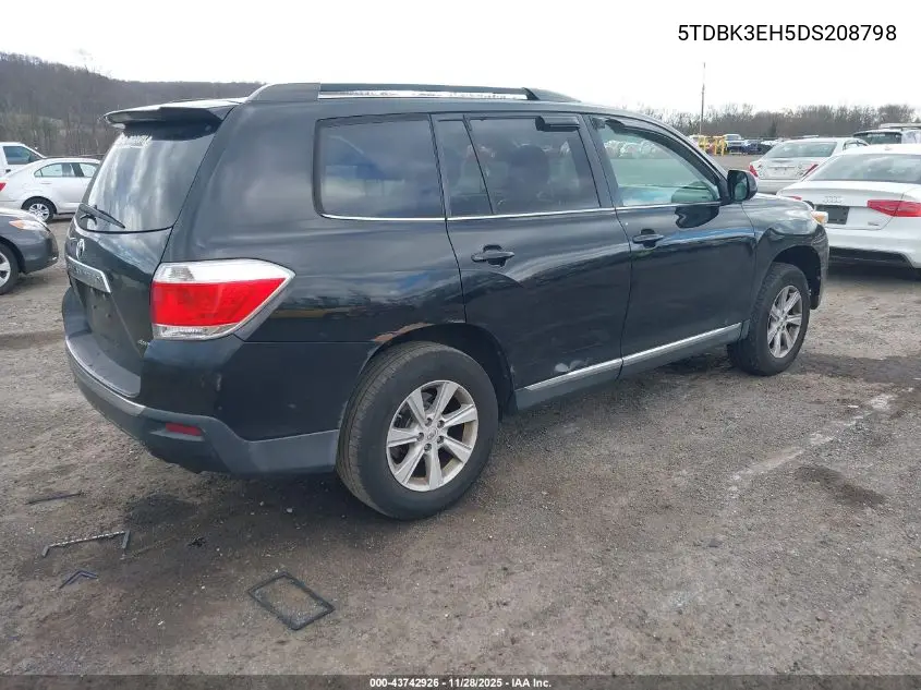 5TDBK3EH5DS208798 2013 Toyota Highlander Se V6