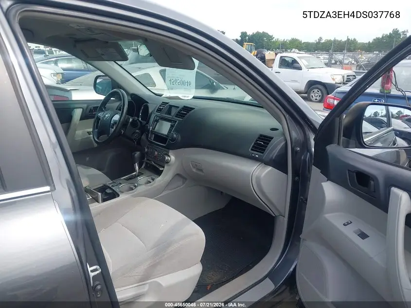 2013 Toyota Highlander VIN: 5TDZA3EH4DS037768 Lot: 45650046