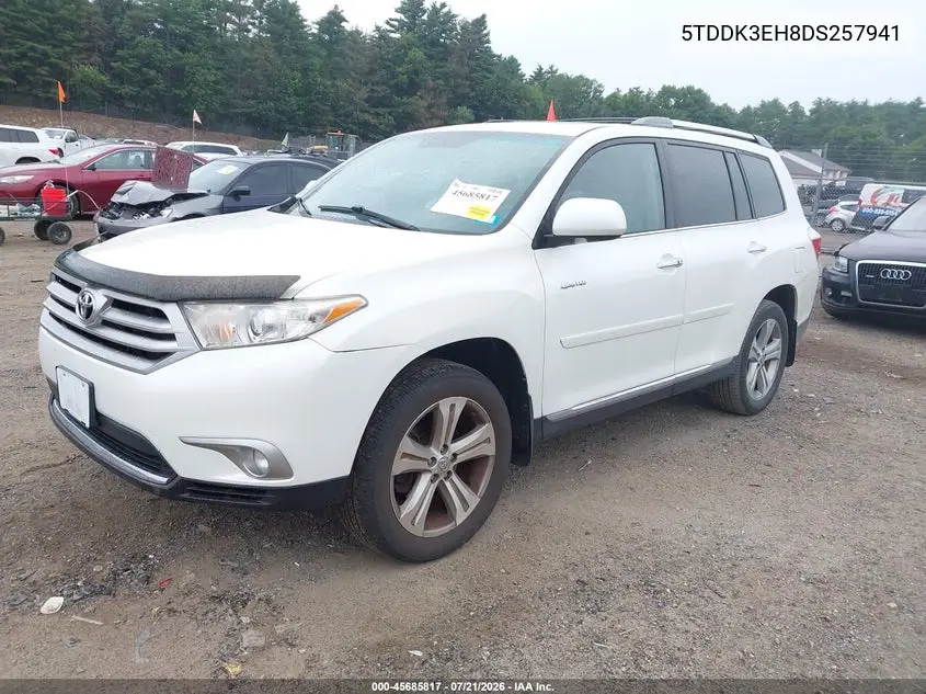2013 Toyota Highlander Limited V6 VIN: 5TDDK3EH8DS257941 Lot: 45685817