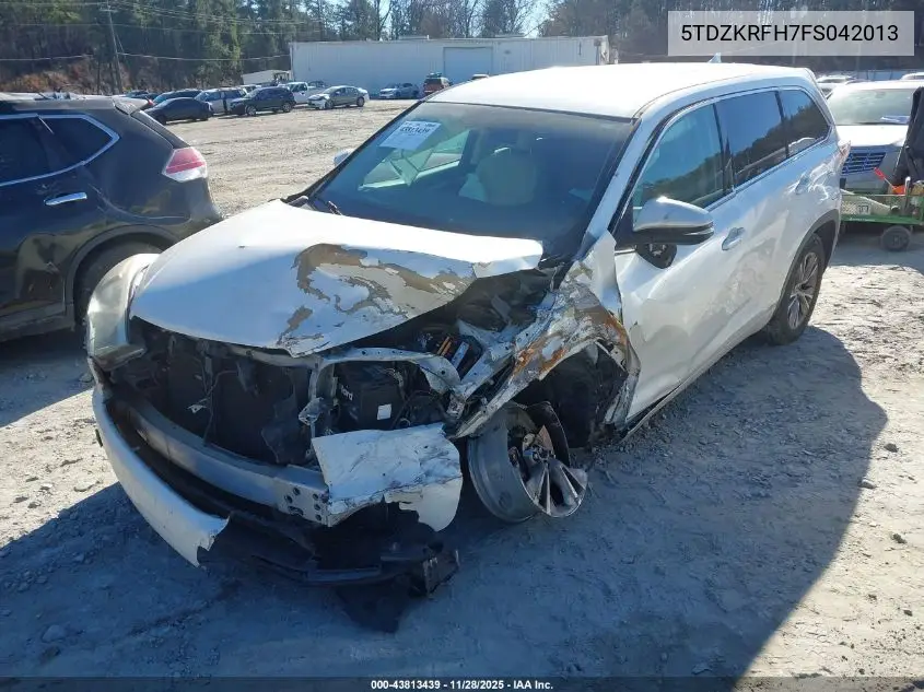 5TDZKRFH7FS042013 2015 Toyota Highlander Le Plus V6