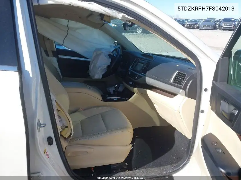 5TDZKRFH7FS042013 2015 Toyota Highlander Le Plus V6
