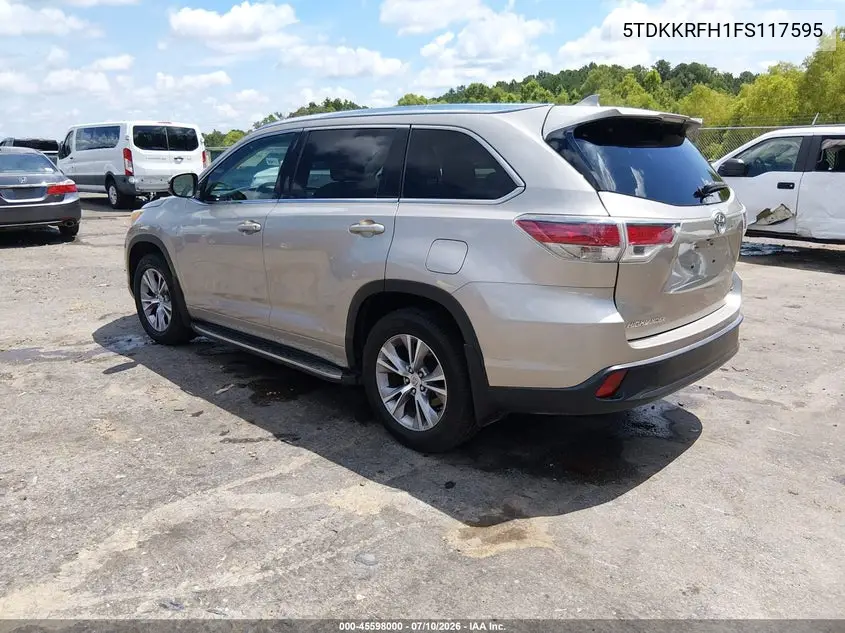 2015 Toyota Highlander Xle V6 VIN: 5TDKKRFH1FS117595 Lot: 45598000