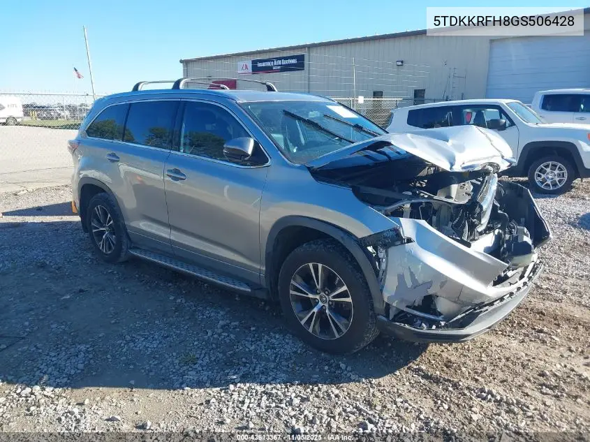 5TDKKRFH8GS506428 2016 Toyota Highlander Xle