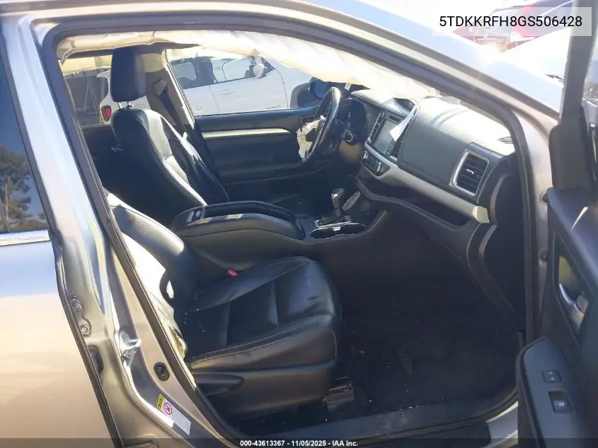 5TDKKRFH8GS506428 2016 Toyota Highlander Xle