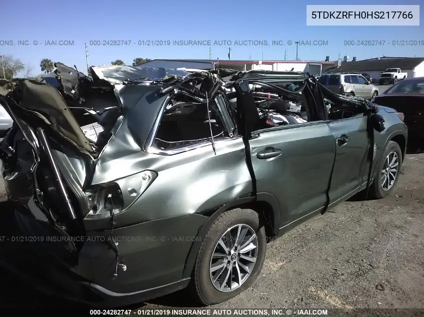 5TDKZRFH0HS217766 2017 Toyota Highlander Xle