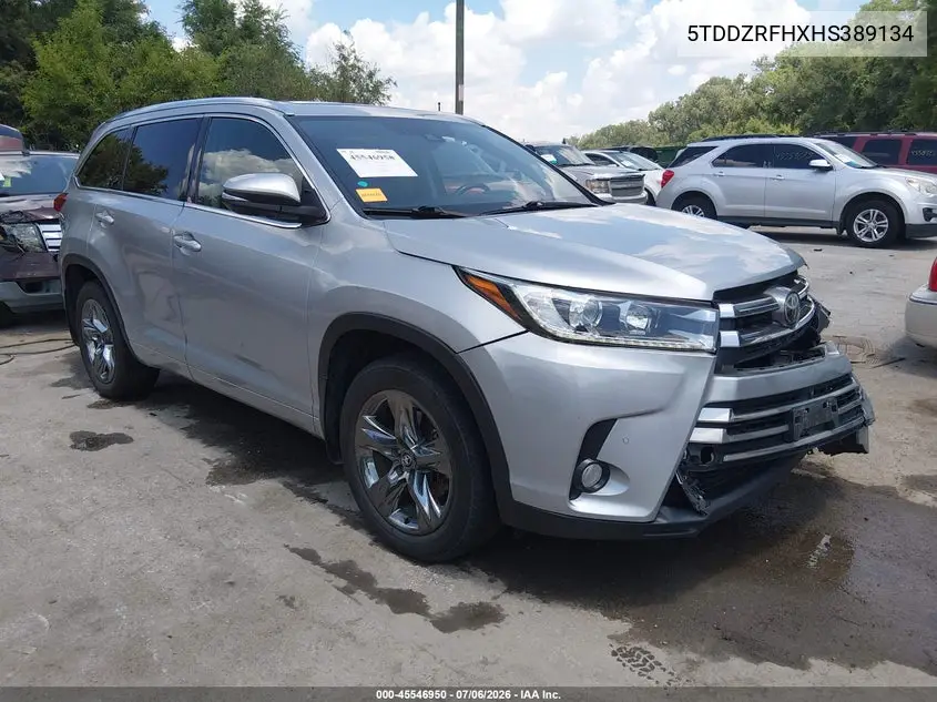2017 Toyota Highlander Limited Platinum VIN: 5TDDZRFHXHS389134 Lot: 45546950