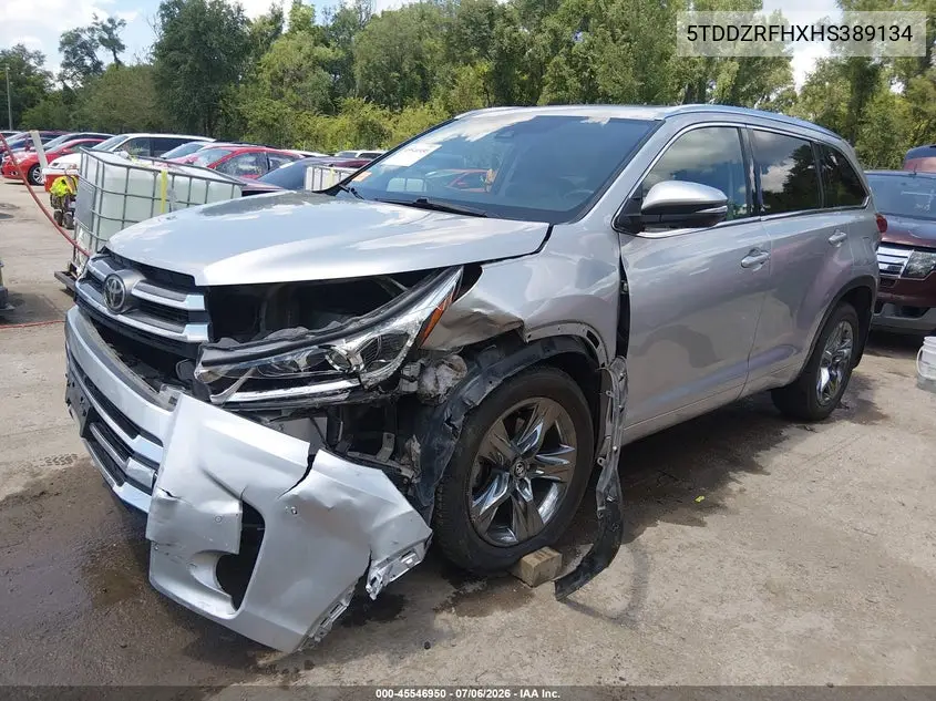 2017 Toyota Highlander Limited Platinum VIN: 5TDDZRFHXHS389134 Lot: 45546950