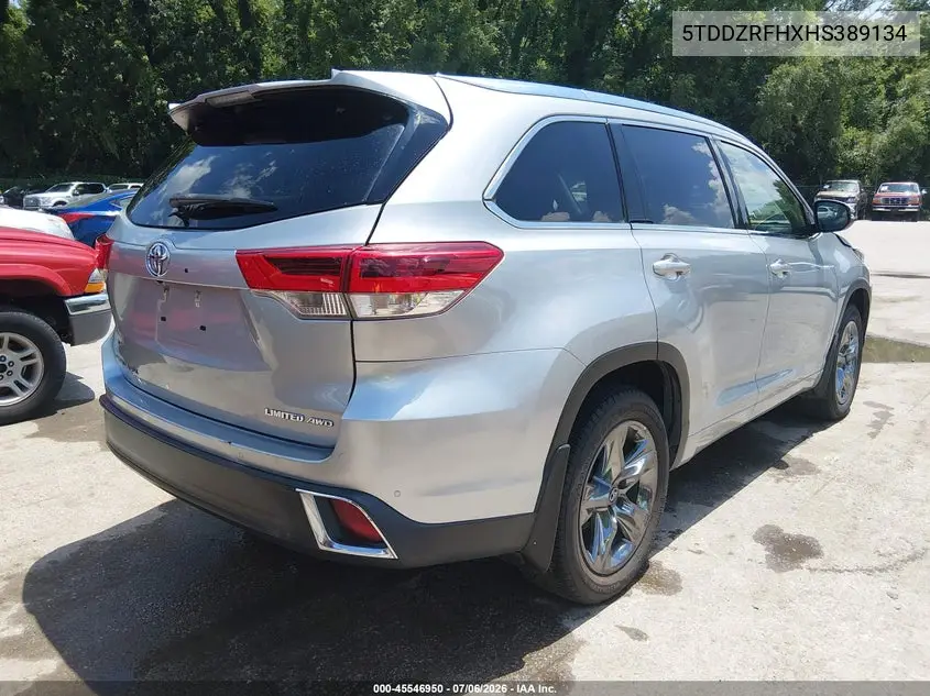 2017 Toyota Highlander Limited Platinum VIN: 5TDDZRFHXHS389134 Lot: 45546950