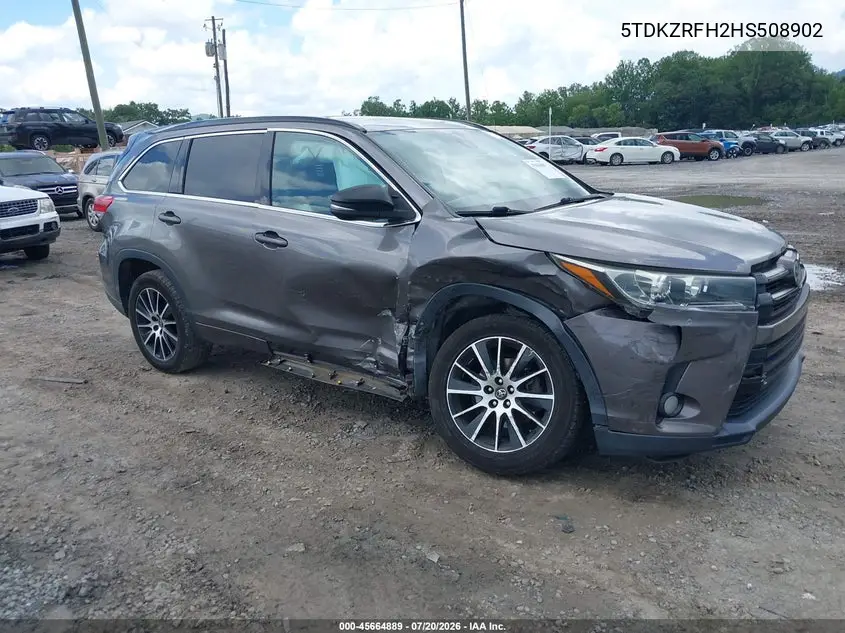2017 Toyota Highlander Se VIN: 5TDKZRFH2HS508902 Lot: 45664889