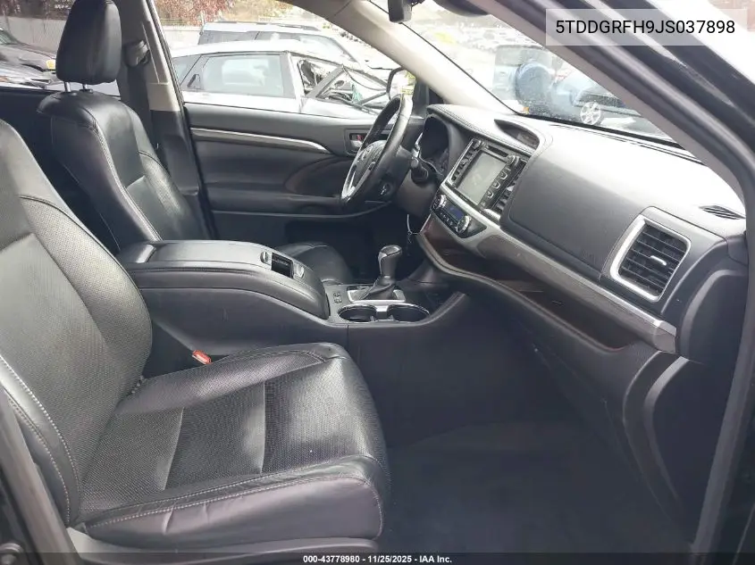 5TDDGRFH9JS037898 2018 Toyota Highlander Hybrid Limited Platinum