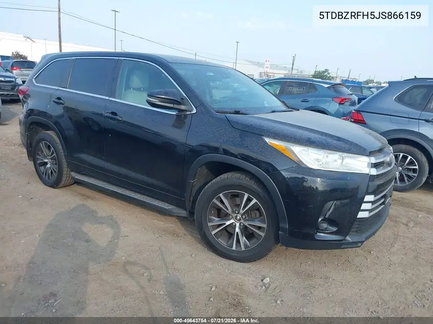 2018 Toyota Highlander Le VIN: 5TDBZRFH5JS866159 Lot: 45643754