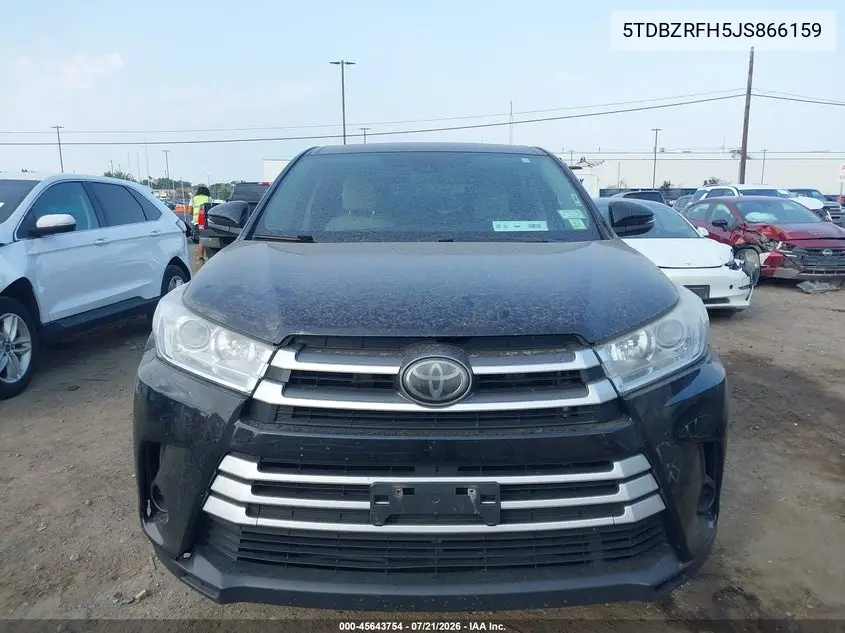 2018 Toyota Highlander Le VIN: 5TDBZRFH5JS866159 Lot: 45643754
