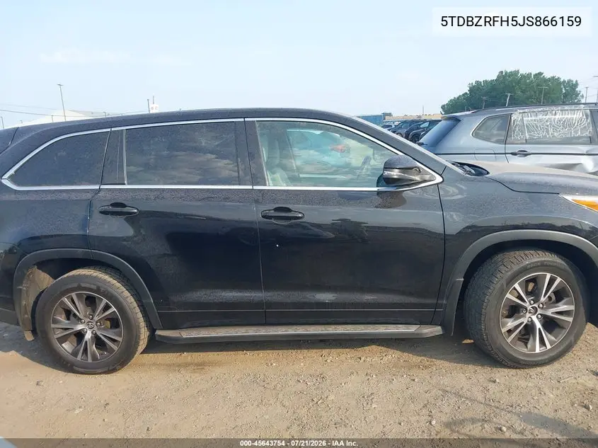 2018 Toyota Highlander Le VIN: 5TDBZRFH5JS866159 Lot: 45643754