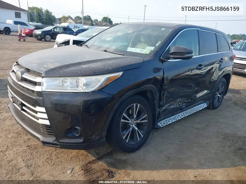 2018 Toyota Highlander Le VIN: 5TDBZRFH5JS866159 Lot: 45643754