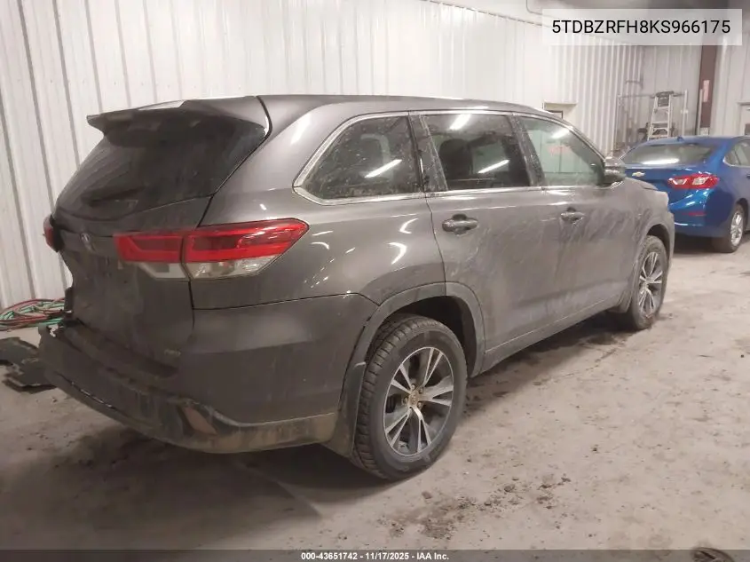 5TDBZRFH8KS966175 2019 Toyota Highlander Le