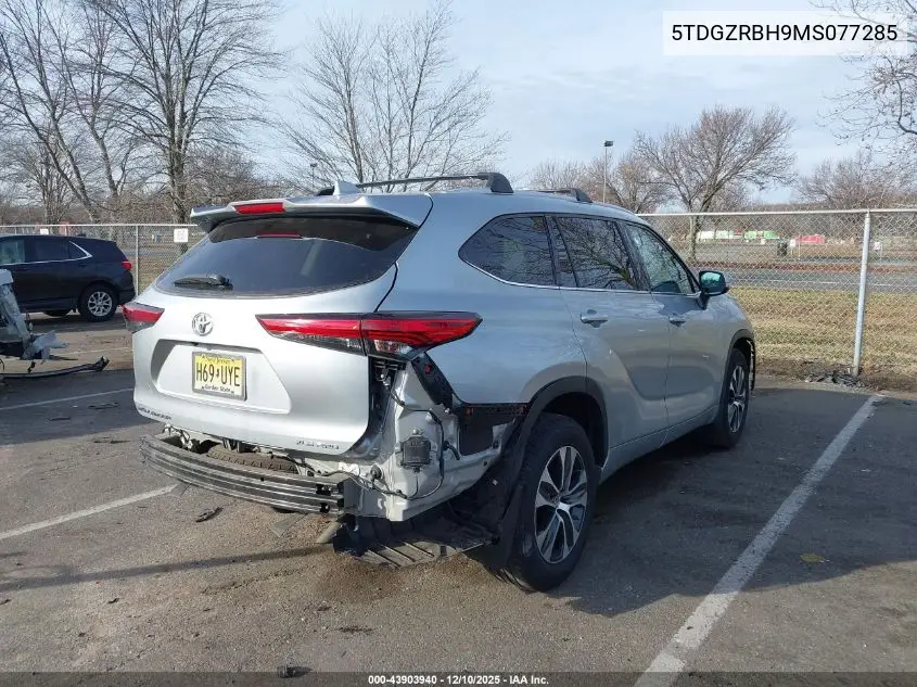 5TDGZRBH9MS077285 2021 Toyota Highlander Xle