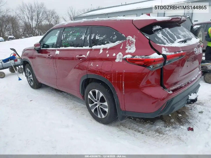 5TDGZRBH1MS144865 2021 Toyota Highlander Xle