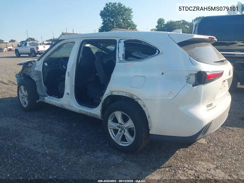 2021 Toyota Highlander L VIN: 5TDCZRAH5MS079101 Lot: 45353802