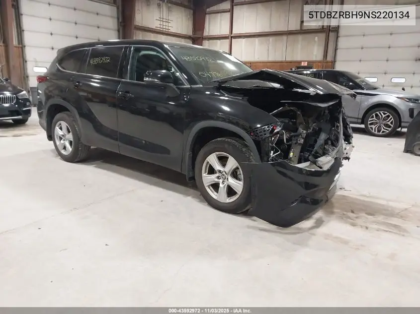 5TDBZRBH9NS220134 2022 Toyota Highlander Le