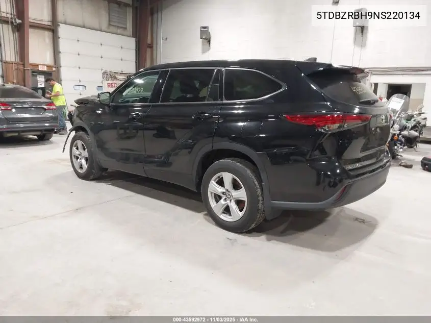 5TDBZRBH9NS220134 2022 Toyota Highlander Le