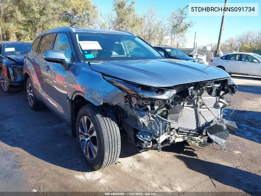 5TDHBRCH4NS091734 2022 Toyota Highlander Hybrid Xle