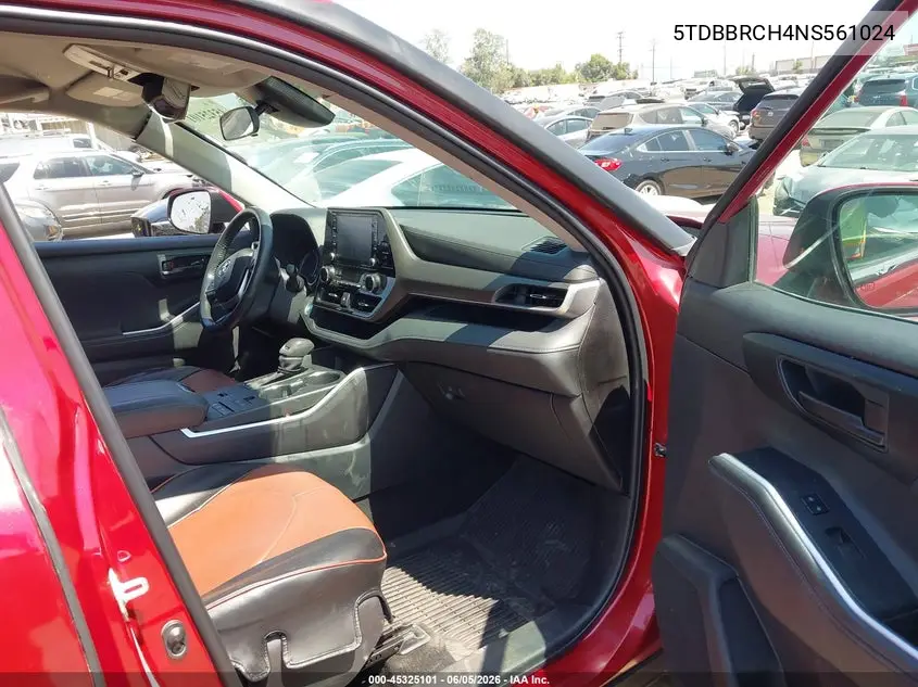 5TDBBRCH4NS561024 2022 Toyota Highlander Hybrid Le