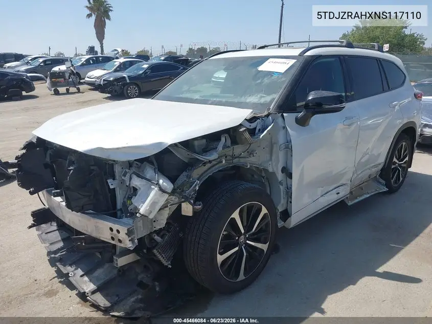 2022 Toyota Highlander Xse VIN: 5TDJZRAHXNS117110 Lot: 45466084