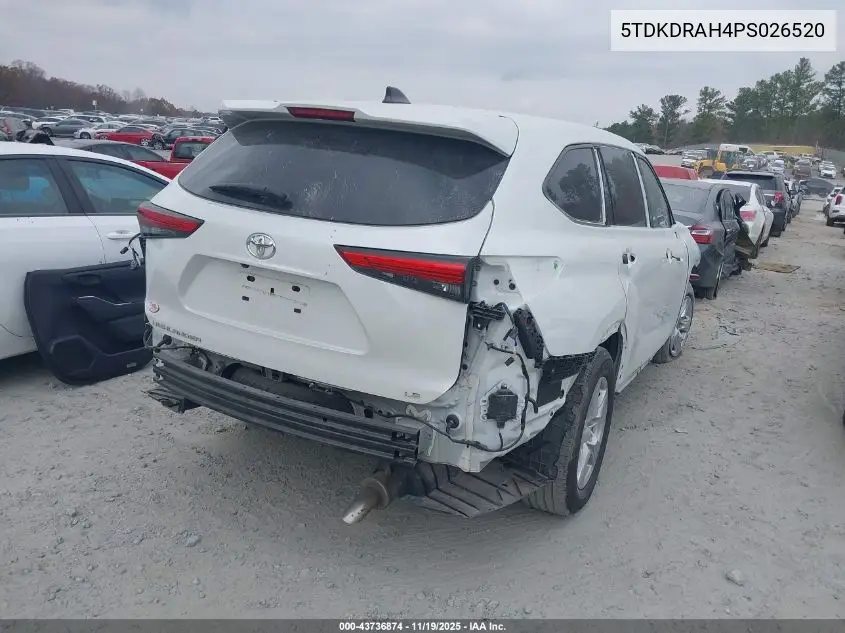 5TDKDRAH4PS026520 2023 Toyota Highlander Le