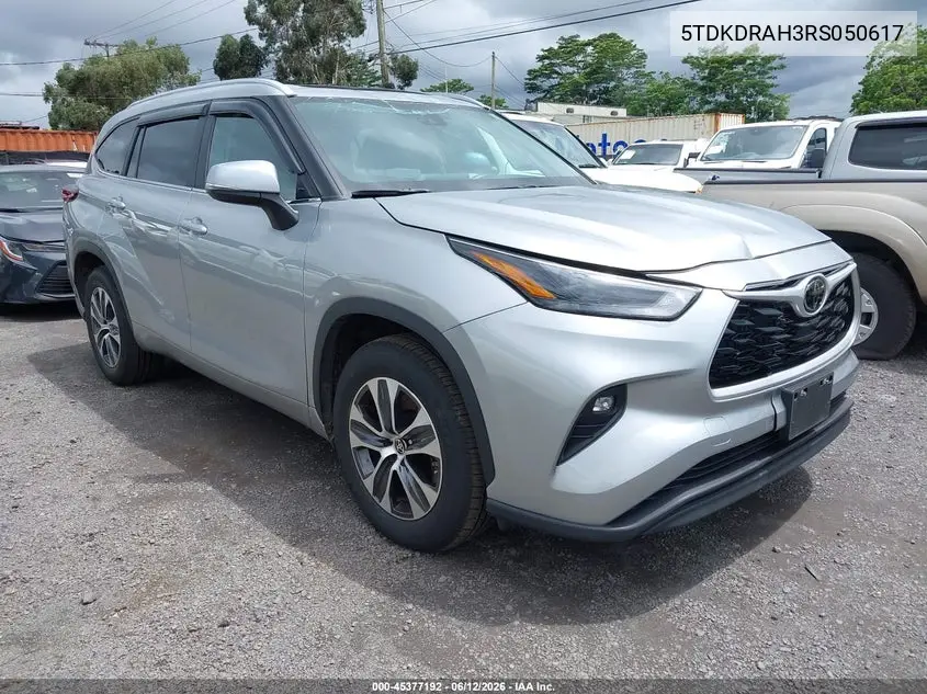 2024 Toyota Highlander Xle VIN: 5TDKDRAH3RS050617 Lot: 45377192