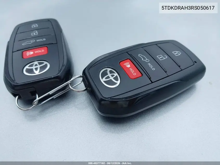2024 Toyota Highlander Xle VIN: 5TDKDRAH3RS050617 Lot: 45377192