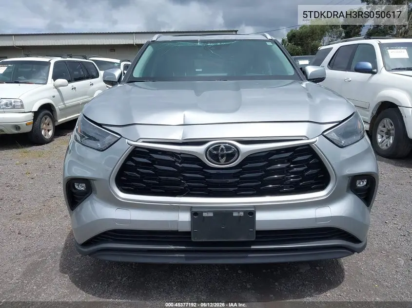 2024 Toyota Highlander Xle VIN: 5TDKDRAH3RS050617 Lot: 45377192