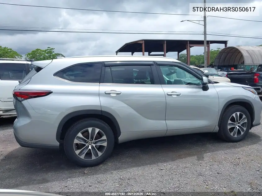 2024 Toyota Highlander Xle VIN: 5TDKDRAH3RS050617 Lot: 45377192