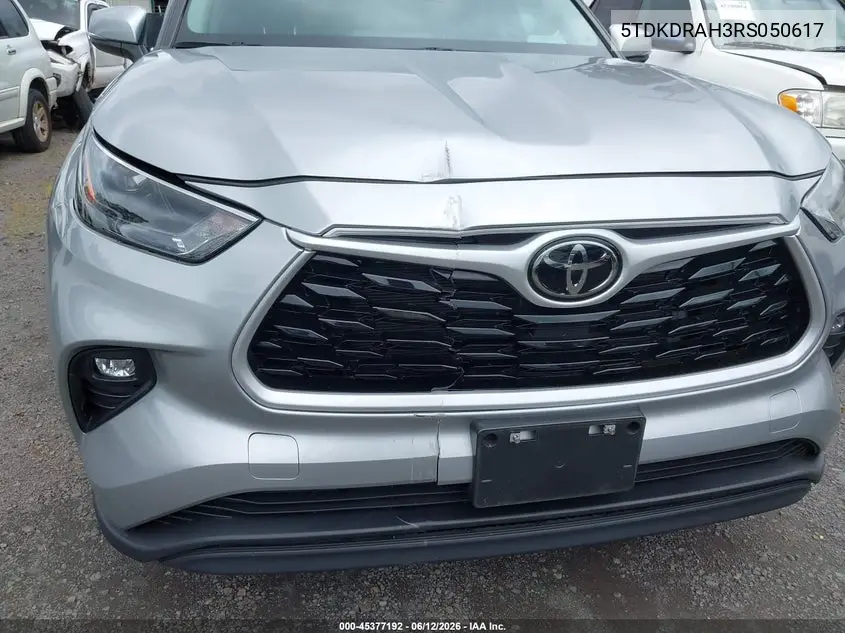 2024 Toyota Highlander Xle VIN: 5TDKDRAH3RS050617 Lot: 45377192