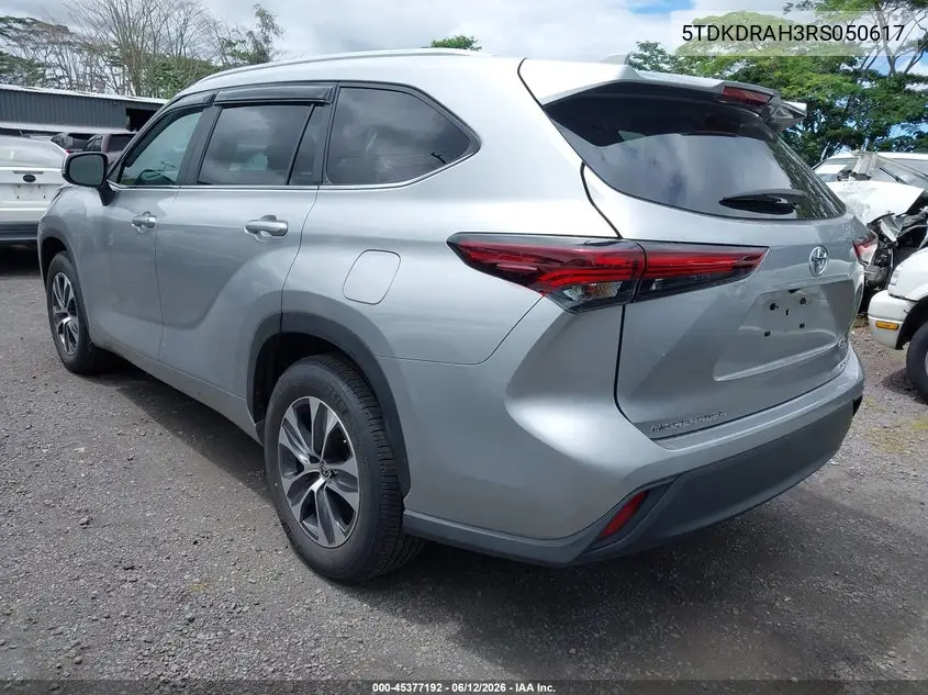 2024 Toyota Highlander Xle VIN: 5TDKDRAH3RS050617 Lot: 45377192