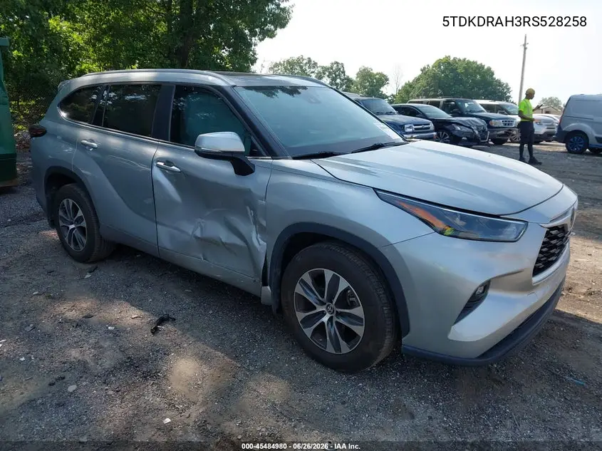 2024 Toyota Highlander Xle VIN: 5TDKDRAH3RS528258 Lot: 45484980