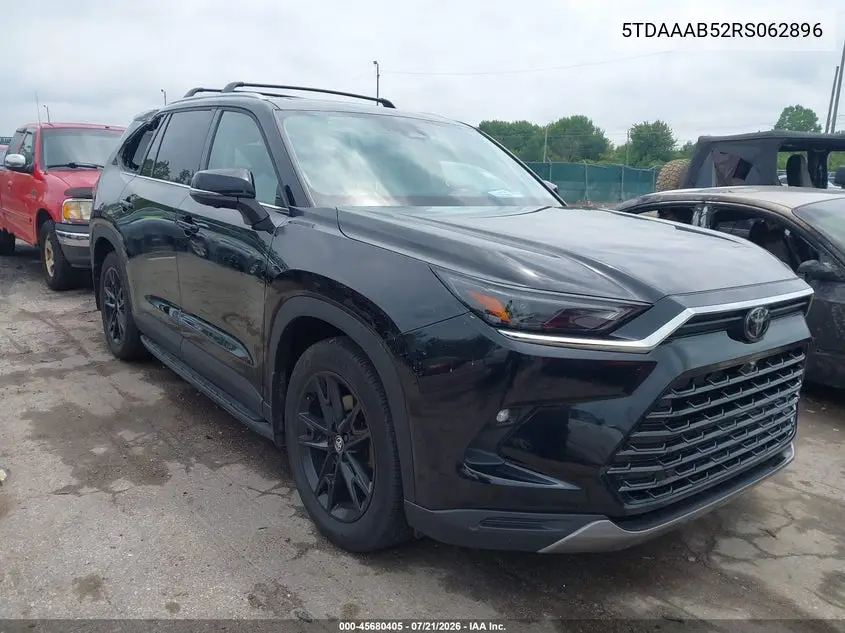 2024 Toyota Grand Highlander Platinum VIN: 5TDAAAB52RS062896 Lot: 45680405