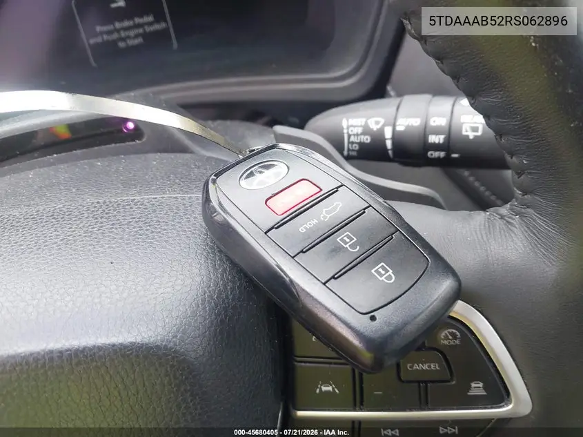 2024 Toyota Grand Highlander Platinum VIN: 5TDAAAB52RS062896 Lot: 45680405