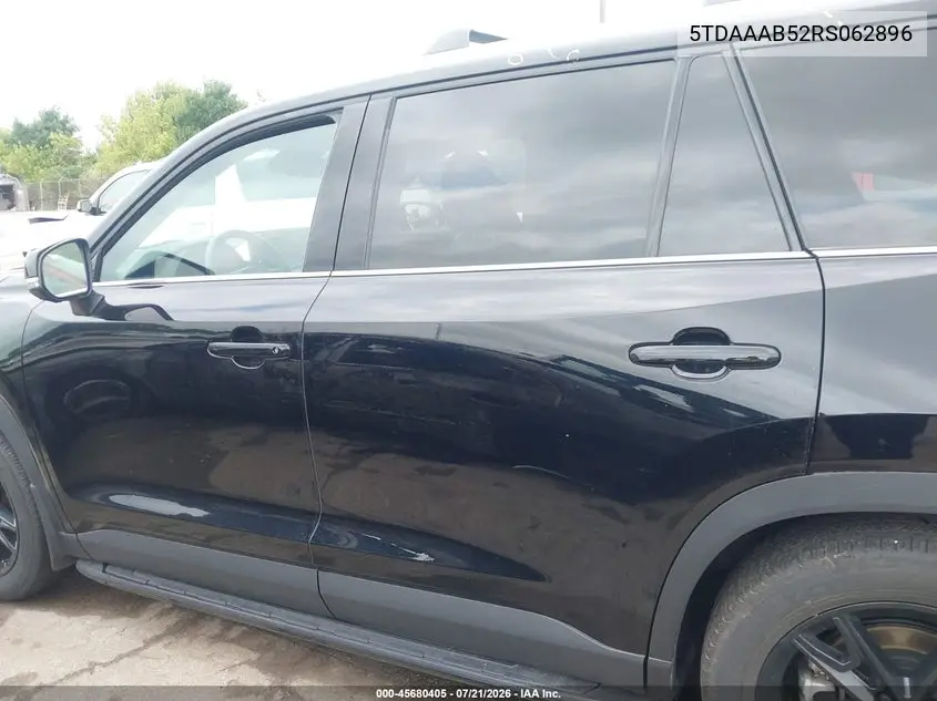 2024 Toyota Grand Highlander Platinum VIN: 5TDAAAB52RS062896 Lot: 45680405