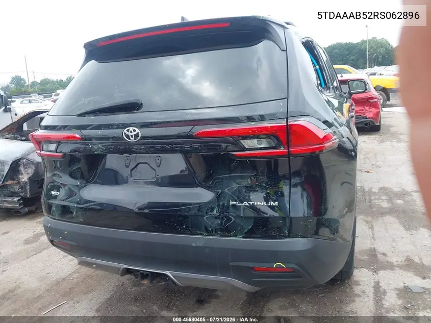 2024 Toyota Grand Highlander Platinum VIN: 5TDAAAB52RS062896 Lot: 45680405