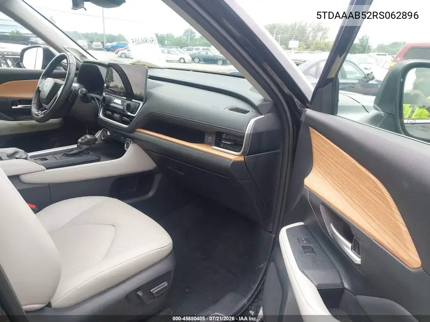2024 Toyota Grand Highlander Platinum VIN: 5TDAAAB52RS062896 Lot: 45680405