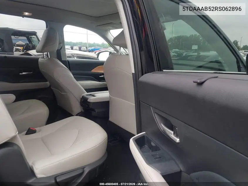 2024 Toyota Grand Highlander Platinum VIN: 5TDAAAB52RS062896 Lot: 45680405