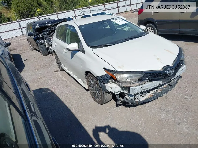 2016 Scion Im VIN: JTNKARJE9GJ520671 Lot: 40292449