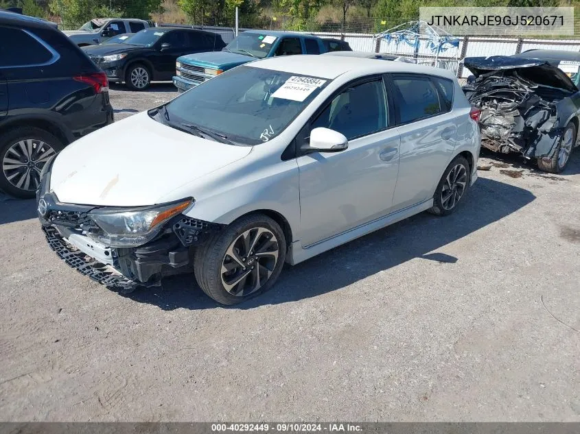 2016 Scion Im VIN: JTNKARJE9GJ520671 Lot: 40292449